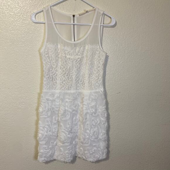 Rachel Roy White Mini Dress Size Small Bridal Bachelorette Bride - Picture 1 of 8